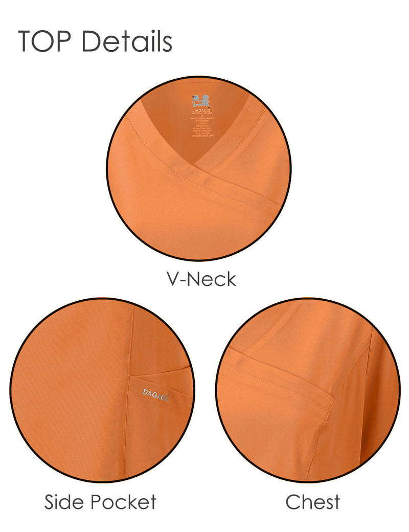 DAGACCI OFFICIAL 4-Way Stretch Y-Neck Medical Scrub Sets [FS2300] Combined