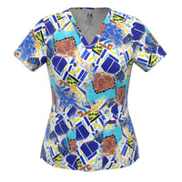 4-WAY STRETCH PRINT TOP