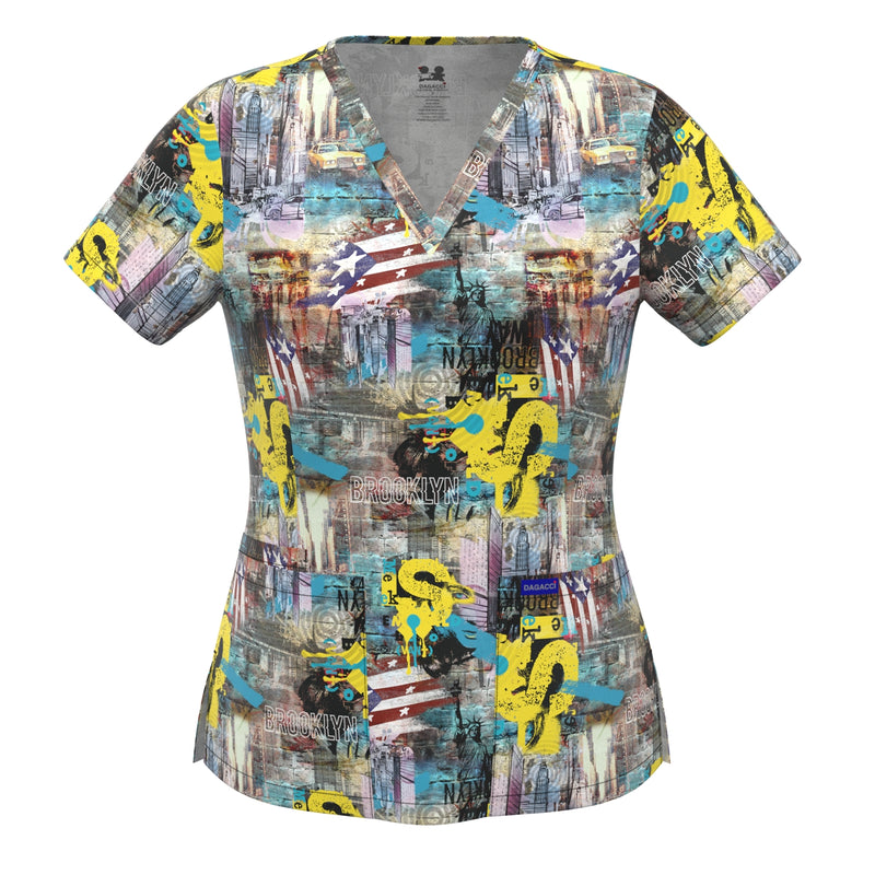 4-WAY STRETCH PRINT TOP