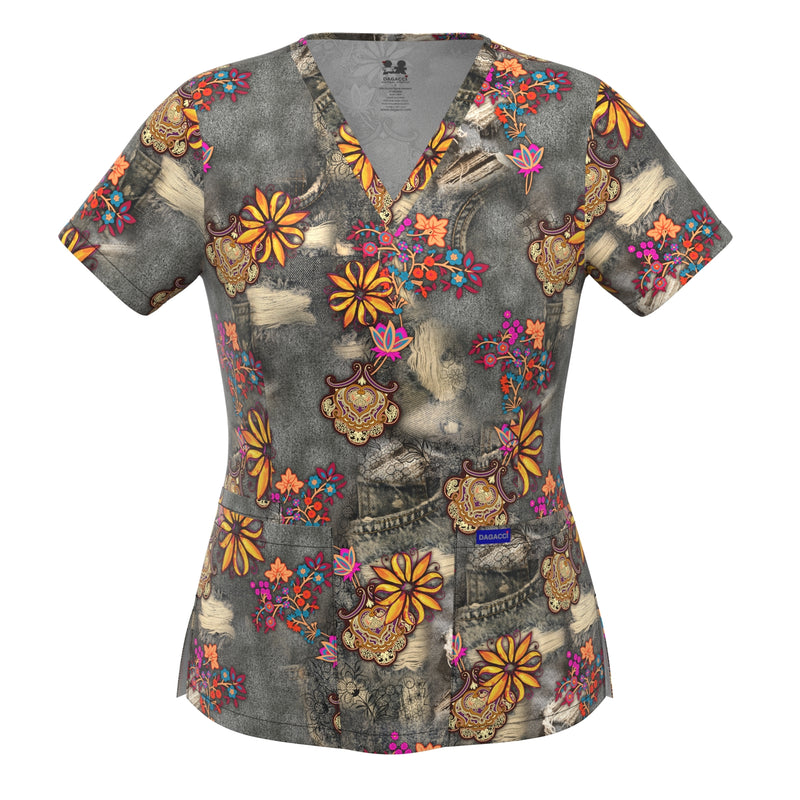 4-WAY STRETCH PRINT TOP