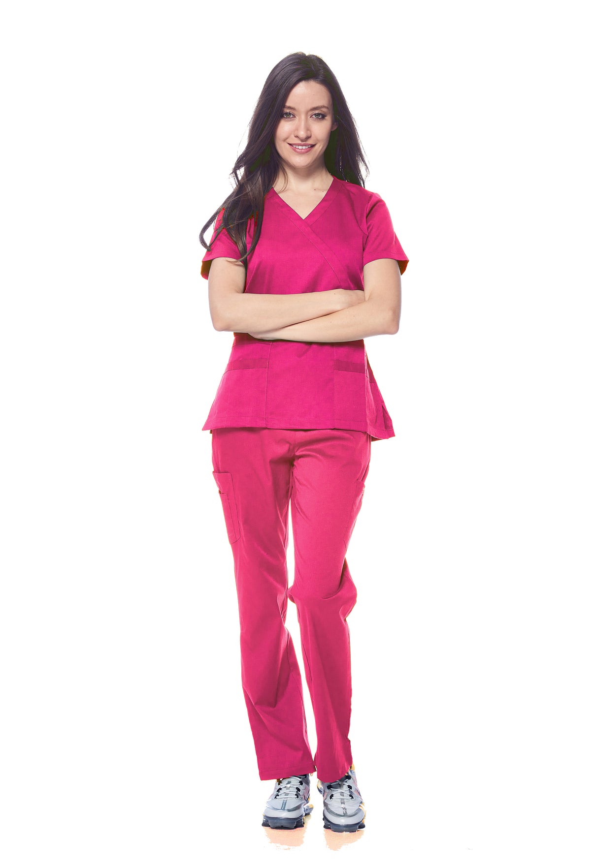 DAGACCI MEDICAL UNIFORM® Natural Stretch® Women's Y-Neck Scrub Sets [NS2102]