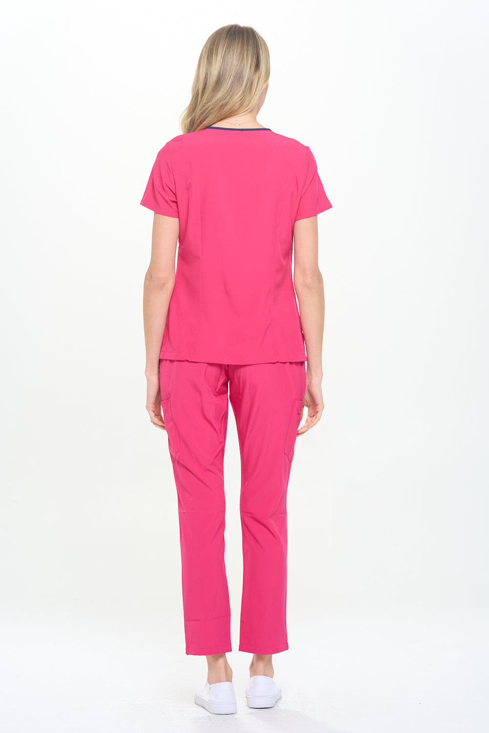 DAGACCI OFFICIAL 4-Way Stretch Split V-Neck Scrub Sets [FS2204]
