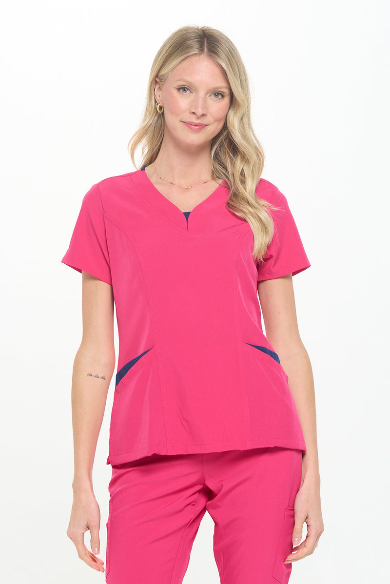 DAGACCI OFFICIAL 4-Way Stretch Split V-Neck Scrub Sets [FS2204] Combined