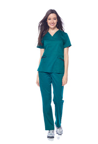 DAGACCI MEDICAL UNIFORM® Natural Stretch® Women's Contrast Pocket Scrub Sets [NS2151]