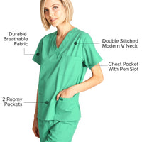 DAGACCI OFFICIAL Unisex Medical Scrub Sets Cotton Blended (KV10005000)