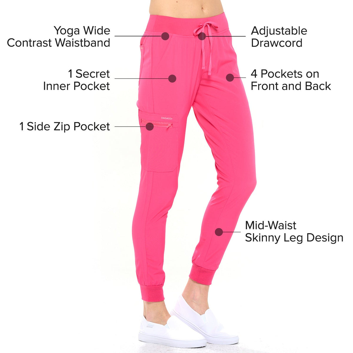 DAGACCI OFFICIAL 4-Way Stretch Unisex Jogger Scrubs Sets [FS2802] Combined