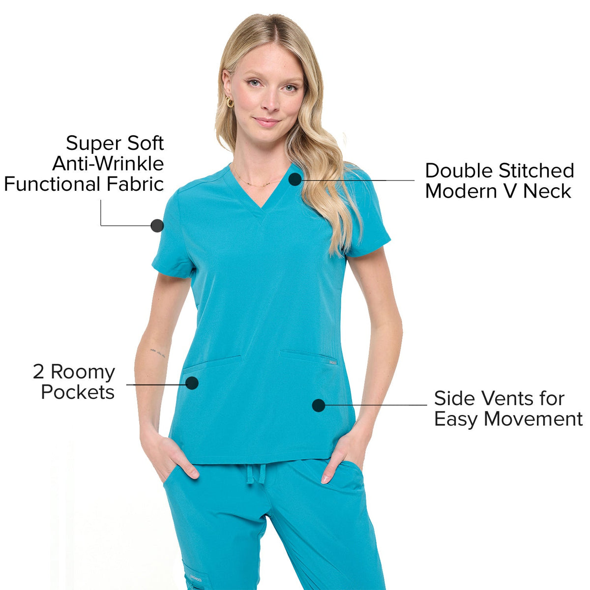 DAGACCI OFFICIAL 4-Way Stretch Unisex Jogger Scrubs Sets [FS2802] Combined