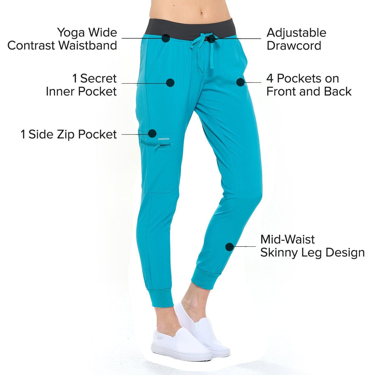 DAGACCI OFFICIAL 4-Way Stretch Unisex Jogger Scrubs Sets [FS2802] Combined