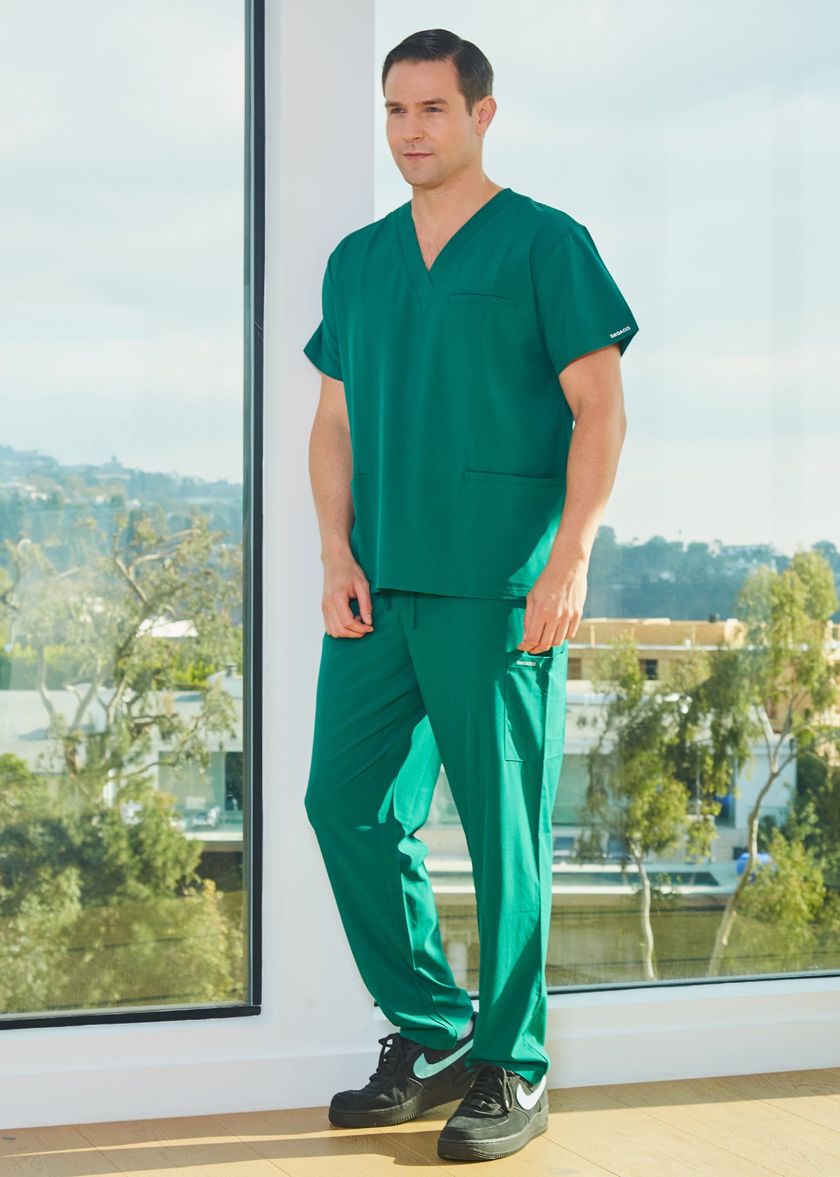 DAGACCI OFFICIAL Unisex 4-Way Stretch Medical Uniform Scrub Sets [FS100500]