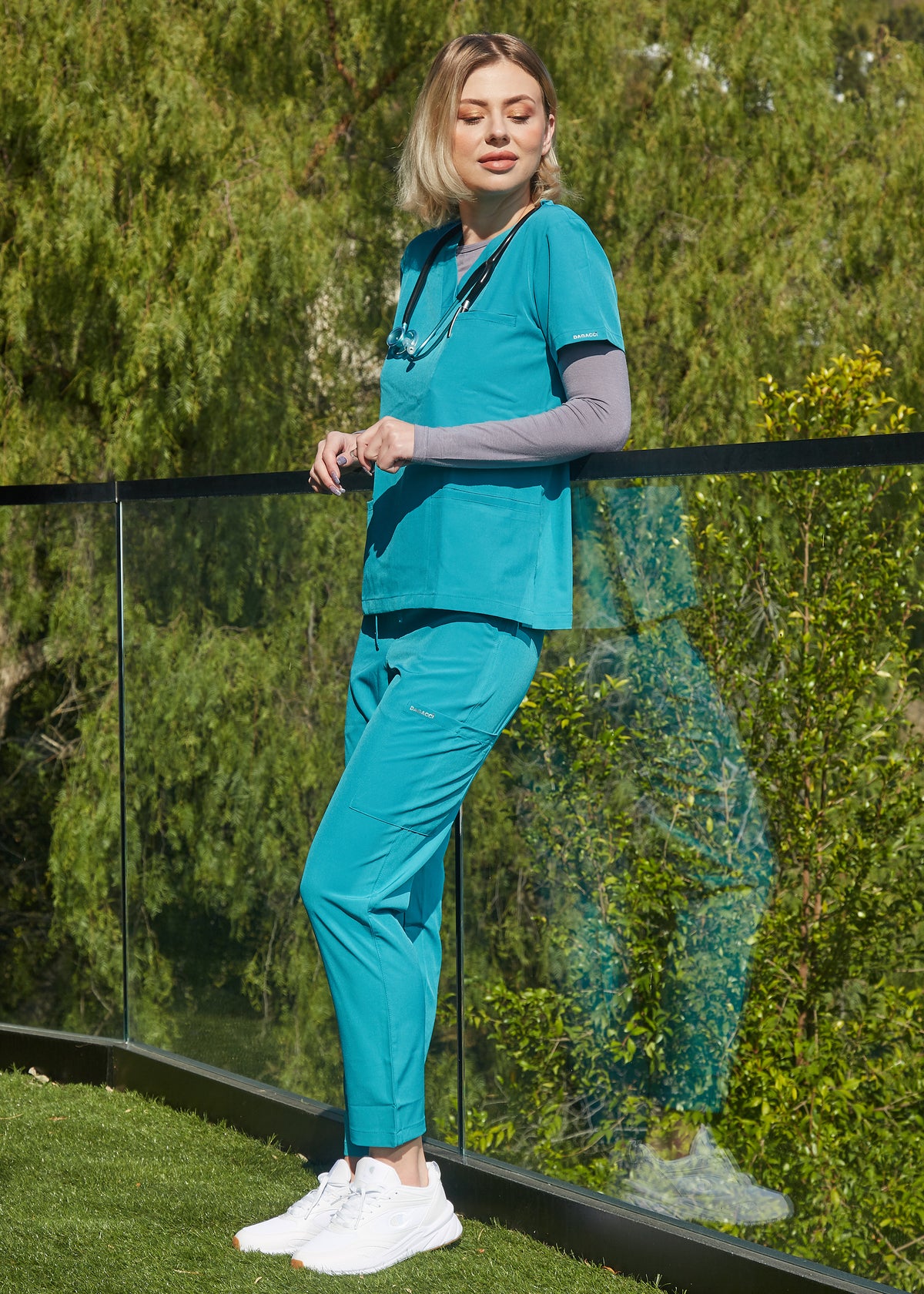 DAGACCI OFFICIAL Unisex 4-Way Stretch Medical Uniform Scrub Sets [FS100500]