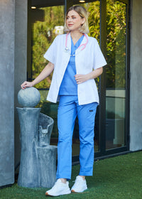 DAGACCI OFFICIAL WOMEN'S SHORT SLEEVE LAB COAT