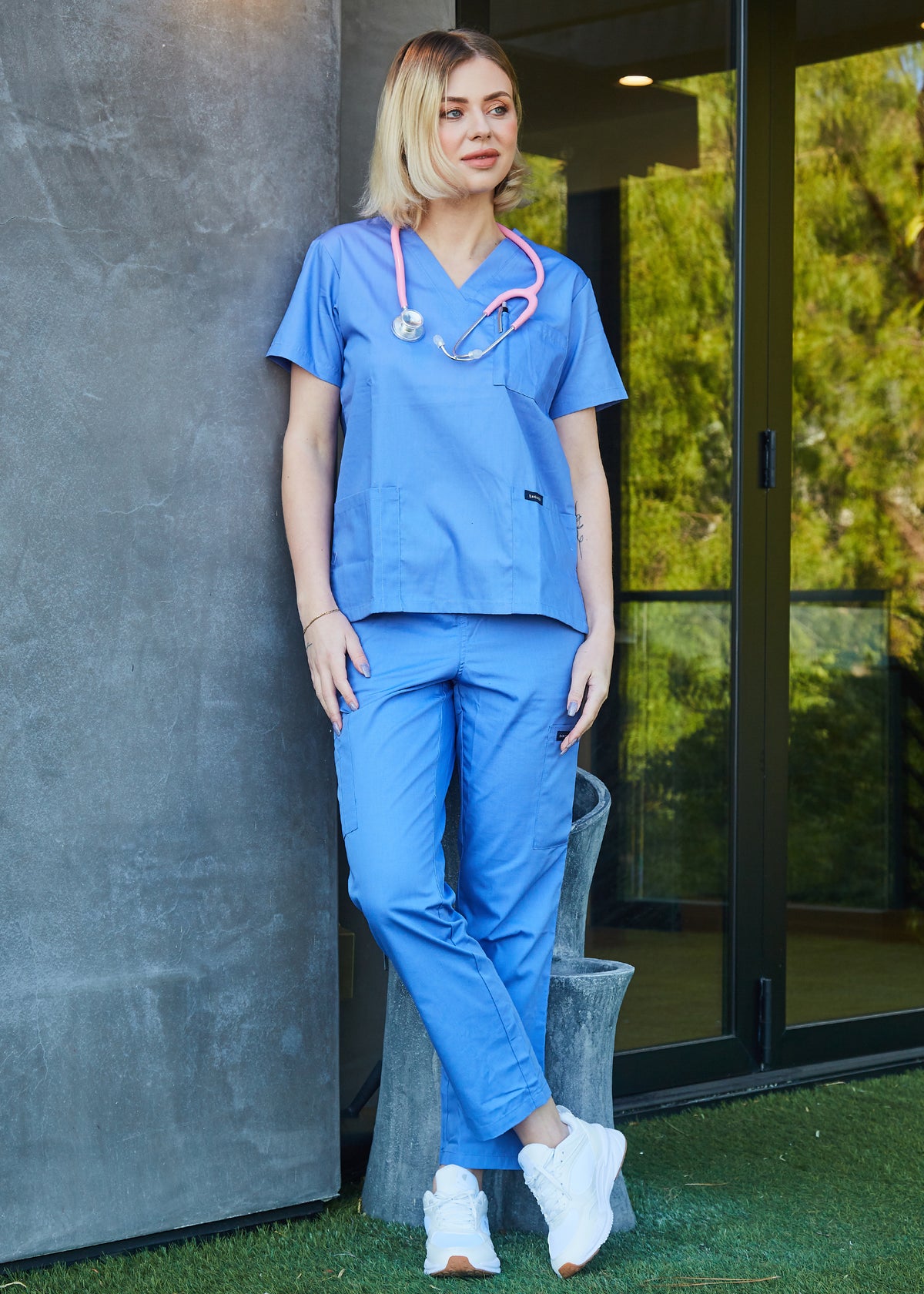 DAGACCI OFFICIAL Unisex Medical Scrub Sets Cotton Blended (KV10005000)
