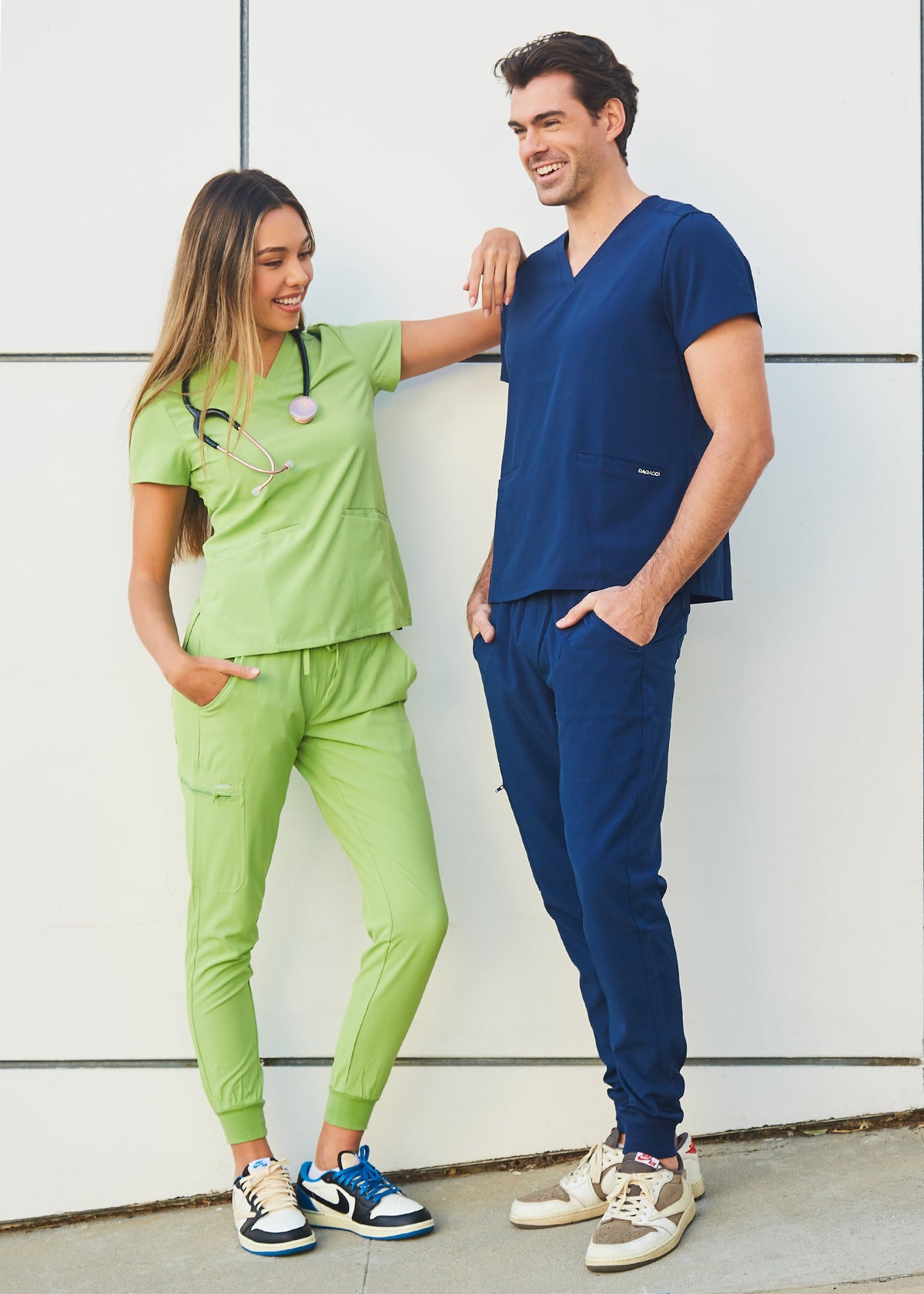 DAGACCI OFFICIAL 4-Way Stretch Unisex Jogger Scrubs Sets [FS2802] Combined
