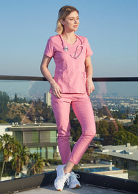 DAGACCI OFFICIAL Natural Stretch Women's V-Neck Scrub Sets [NS2100] Combined