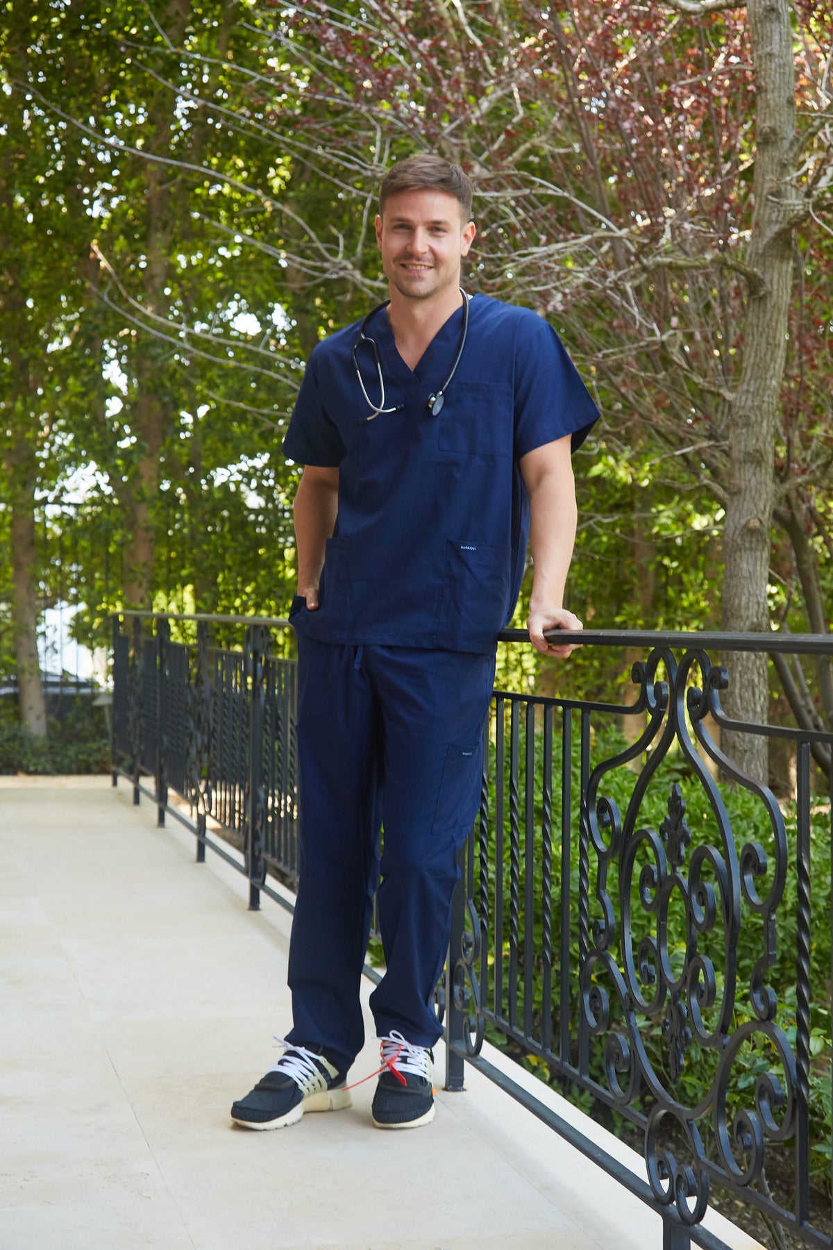 DAGACCI OFFICIAL Unisex Medical Scrub Sets Cotton Blended (KV10005000) Combined