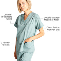 DAGACCI OFFICIAL Unisex Medical Scrub Sets Cotton Blended (KV10005000)