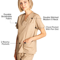 DAGACCI OFFICIAL Unisex Medical Scrub Sets Cotton Blended (KV10005000) Combined