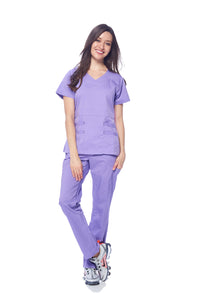 DAGACCI MEDICAL UNIFORM® Natural Stretch® Women's V-Neck Scrub Sets [NS2100]