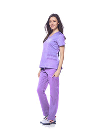 DAGACCI MEDICAL UNIFORM® Natural Stretch® Women's Y-Neck Scrub Sets [NS2102]