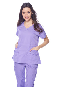 DAGACCI MEDICAL UNIFORM® Natural Stretch® Women's V-Neck Scrub Sets [NS2100]