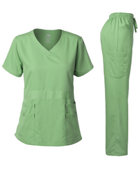 DAGACCI OFFICIAL Natural Stretch Women's V-Neck Scrub Sets [NS2100] Combined