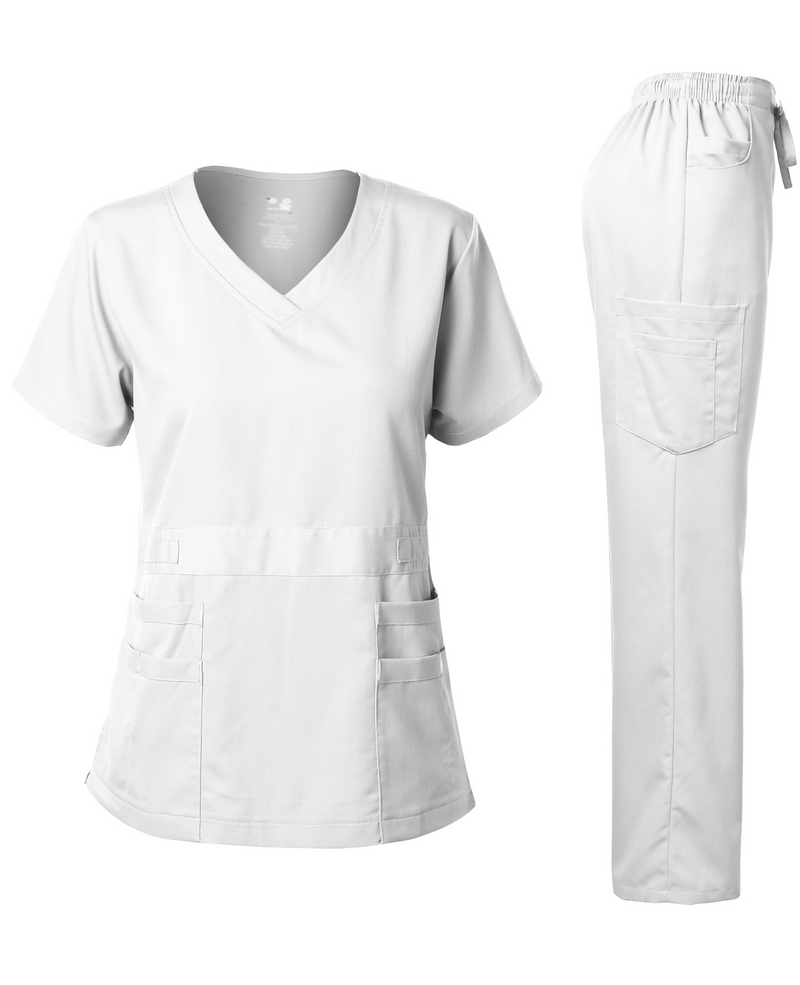 DAGACCI OFFICIAL Natural Stretch Women's V-Neck Scrub Sets [NS2100] Combined