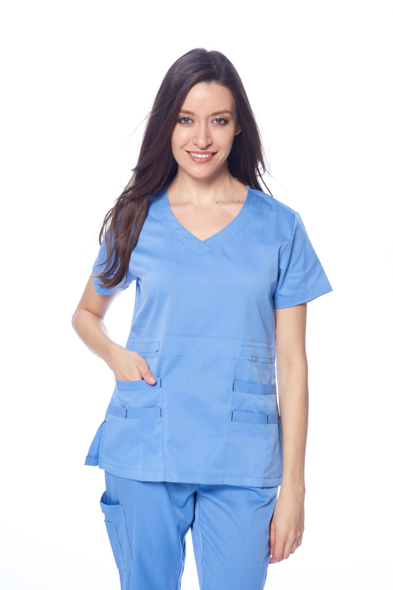 DAGACCI OFFICIAL Natural Stretch Women's V-Neck Scrub Sets [NS2100] Combined
