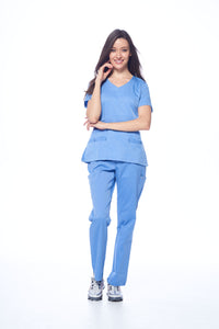 DAGACCI OFFICIAL Natural Stretch Women's V-Neck Scrub Sets [NS2100]