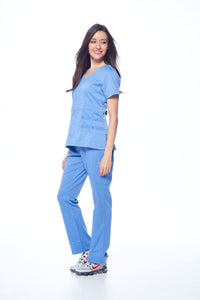 DAGACCI OFFICIAL Natural Stretch Women's V-Neck Scrub Sets [NS2100]
