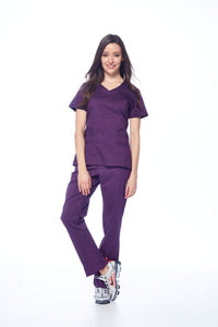 DAGACCI OFFICIAL Natural Stretch Women's V-Neck Scrub Sets [NS2100] Combined