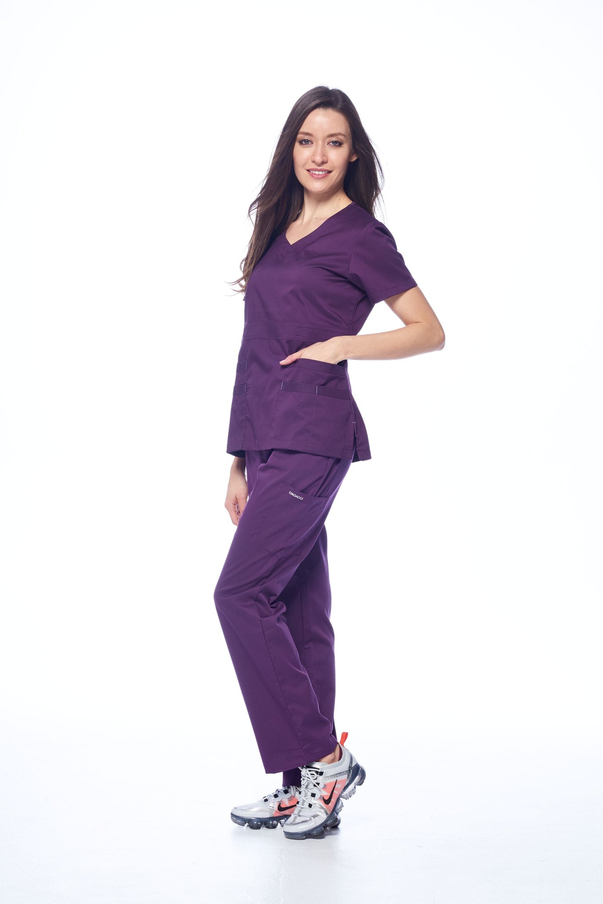 DAGACCI OFFICIAL Natural Stretch Women's V-Neck Scrub Sets [NS2100] Combined