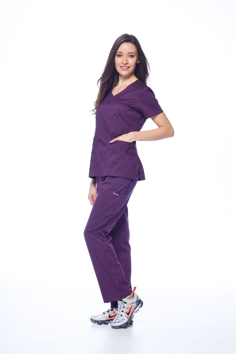 DAGACCI OFFICIAL Natural Stretch Women's V-Neck Scrub Sets [NS2100] Combined