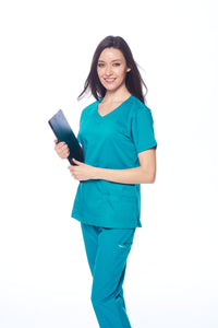 DAGACCI OFFICIAL Natural Stretch Women's V-Neck Scrub Sets [NS2100]