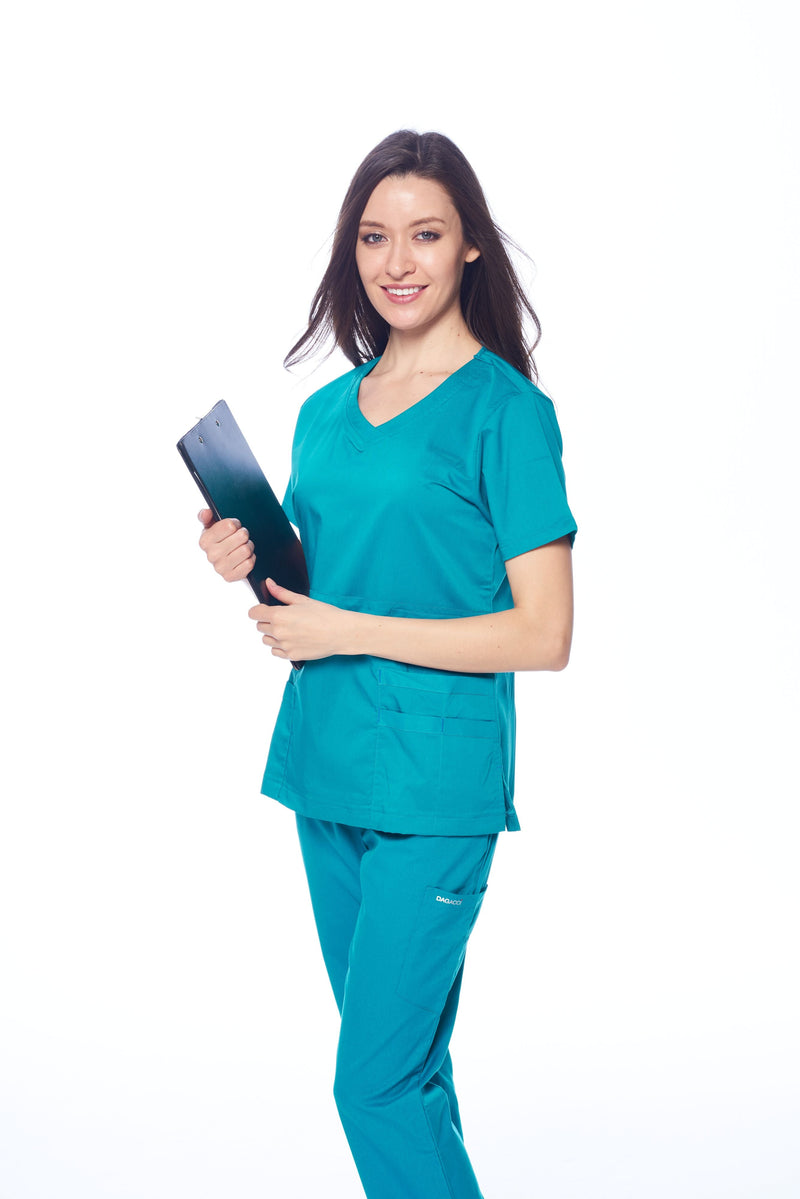 DAGACCI OFFICIAL Natural Stretch Women's V-Neck Scrub Sets [NS2100] Combined