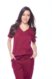 DAGACCI OFFICIAL Natural Stretch Women's V-Neck Scrub Sets [NS2100] Combined