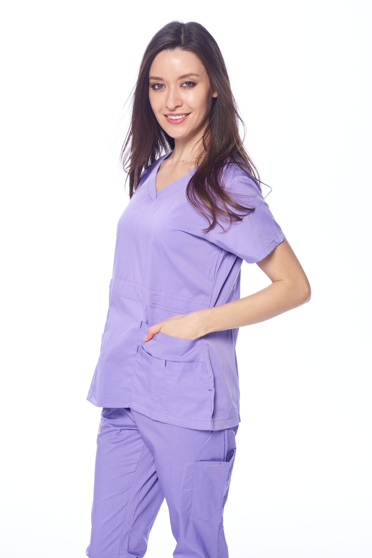 DAGACCI OFFICIAL Natural Stretch Women's V-Neck Scrub Sets [NS2100] Combined