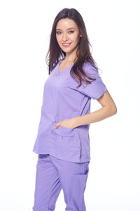 DAGACCI OFFICIAL Natural Stretch Women's V-Neck Scrub Sets [NS2100] Combined