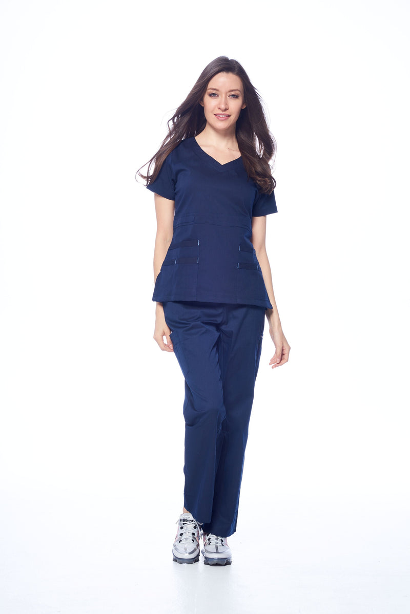 DAGACCI OFFICIAL Natural Stretch Women's V-Neck Scrub Sets [NS2100] Combined