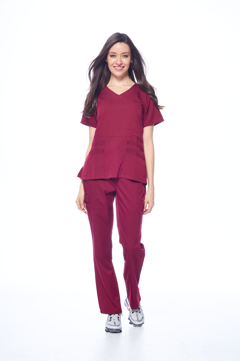 DAGACCI OFFICIAL Natural Stretch Women's V-Neck Scrub Sets [NS2100] Combined