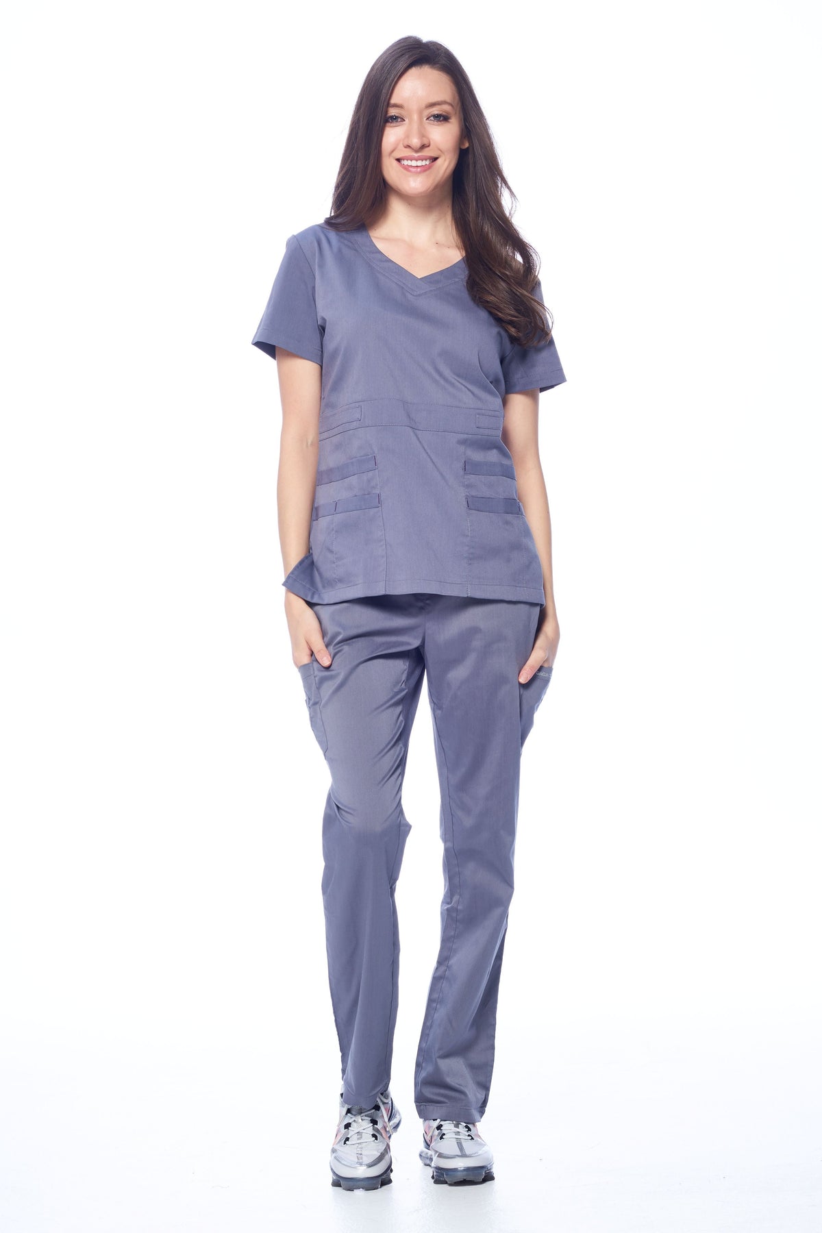 DAGACCI OFFICIAL Natural Stretch Women's V-Neck Scrub Sets [NS2100] Combined