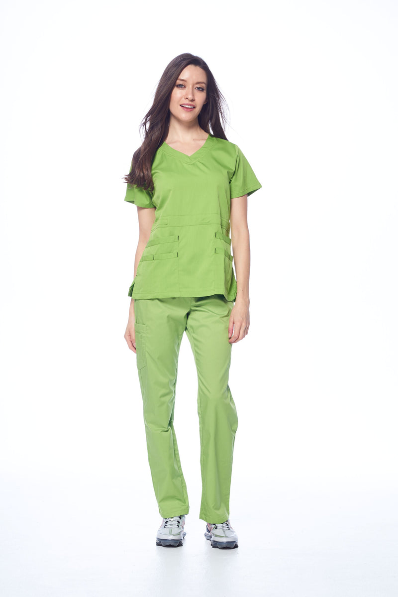 DAGACCI OFFICIAL Natural Stretch Women's V-Neck Scrub Sets [NS2100] Combined