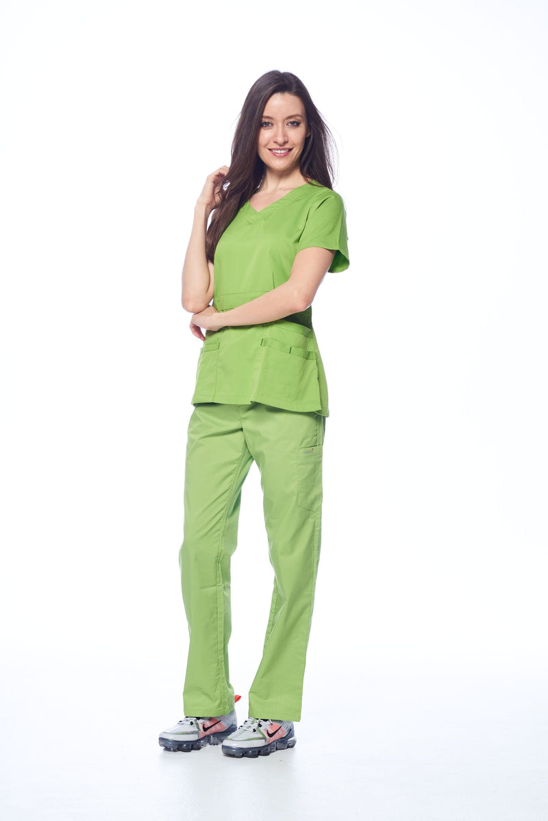 DAGACCI OFFICIAL Natural Stretch Women's V-Neck Scrub Sets [NS2100] Combined