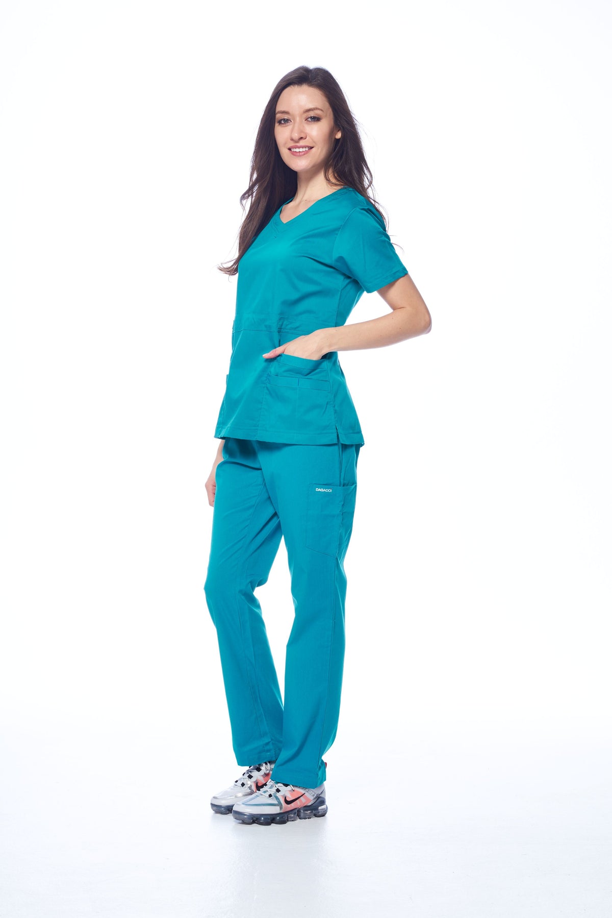 DAGACCI OFFICIAL Natural Stretch Women's V-Neck Scrub Sets [NS2100]