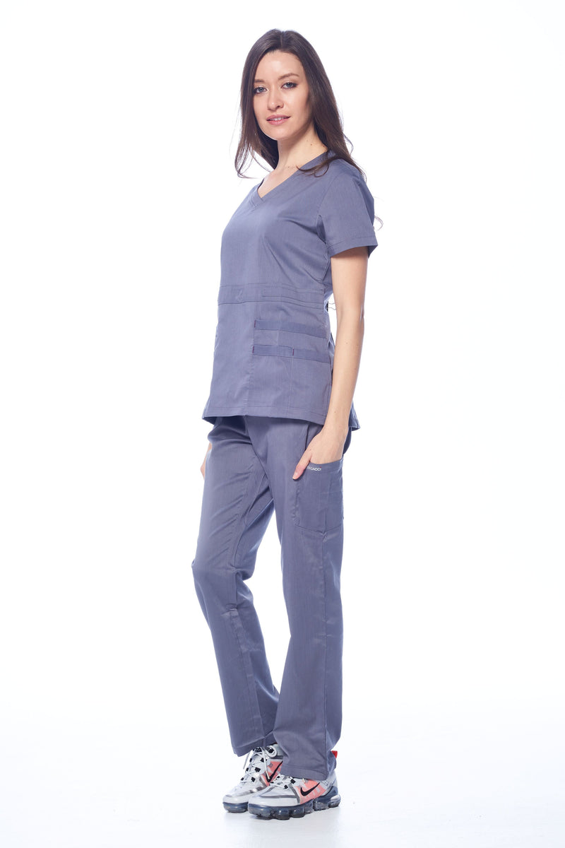 DAGACCI OFFICIAL Natural Stretch Women's V-Neck Scrub Sets [NS2100] Combined