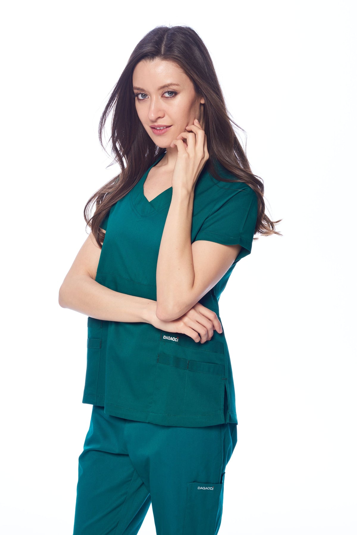 DAGACCI OFFICIAL Natural Stretch Women's V-Neck Scrub Sets [NS2100] Combined