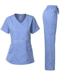 DAGACCI OFFICIAL Natural Stretch Women's Y-Neck Scrub Sets [NS2102] Combined