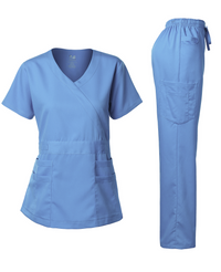 DAGACCI OFFICIAL Natural Stretch Women's Y-Neck Scrub Sets [NS2102] Combined