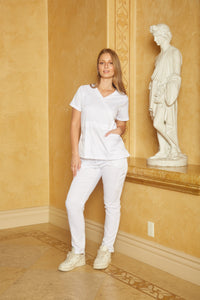 DAGACCI OFFICIAL Natural Stretch Women's Y-Neck Scrub Sets [NS2102]