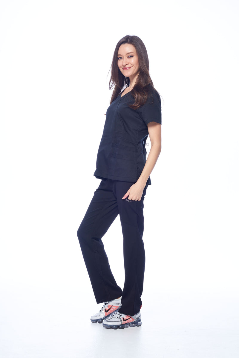 DAGACCI OFFICIAL Natural Stretch Women's Y-Neck Scrub Sets [NS2102]