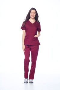 DAGACCI OFFICIAL Natural Stretch Women's Y-Neck Scrub Sets [NS2102] Combined